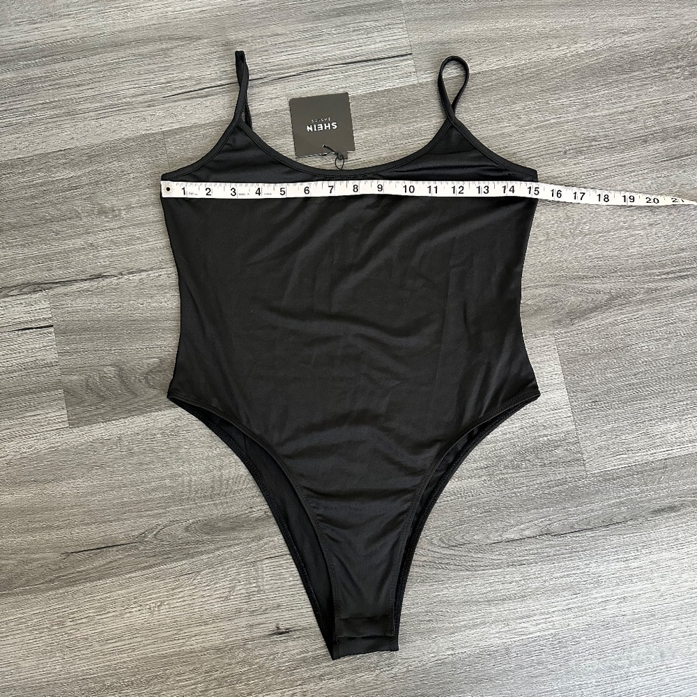 SHEIN Black Spaghetti Strap Bodysuit - Picture 5 of 8